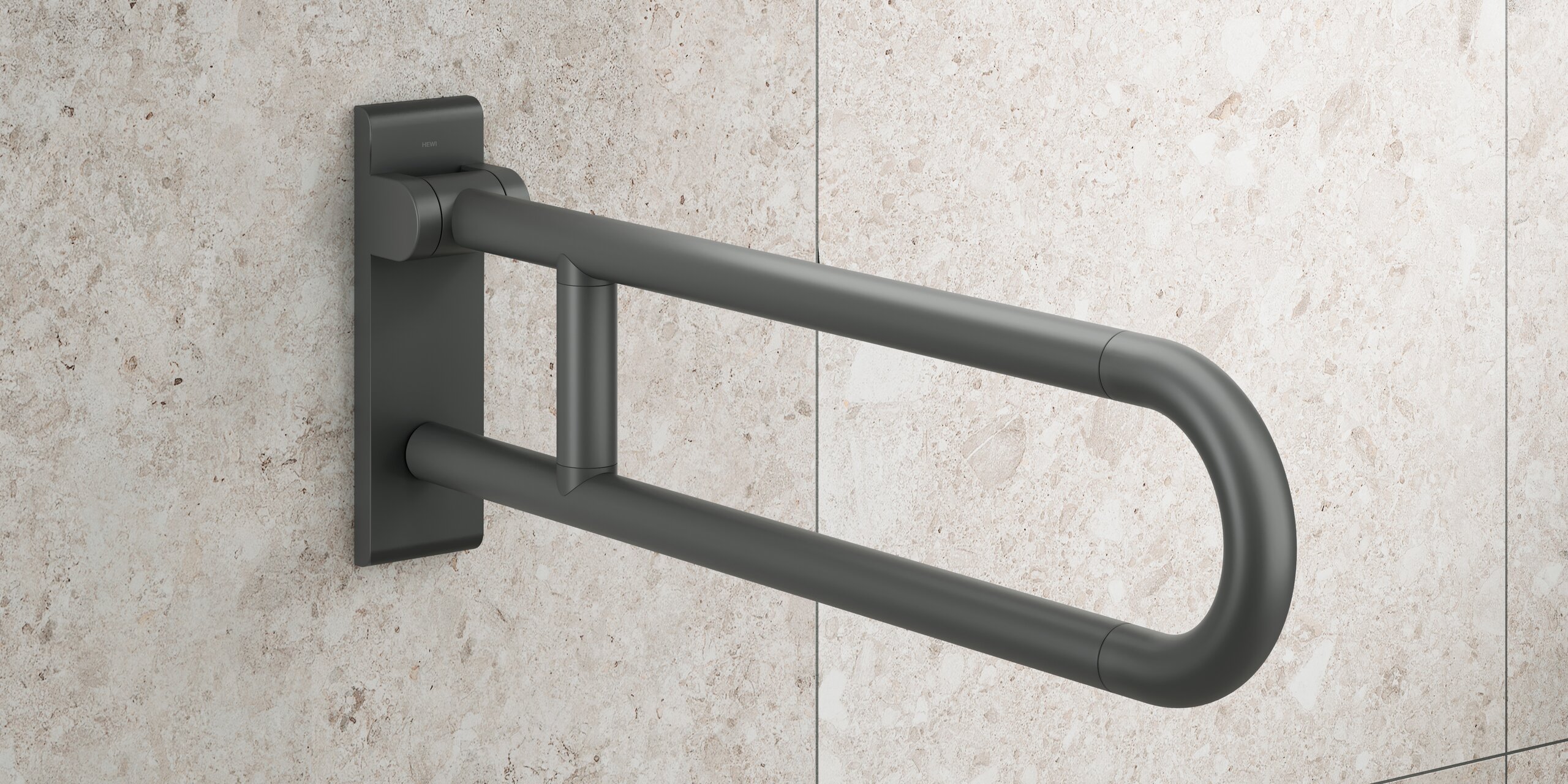 Folding support handle in the color grey